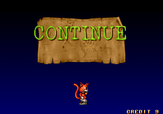 Magical Cat Adventure (Arcade) screenshot: Continue?
