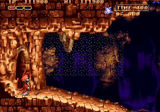 Magical Cat Adventure (Arcade) screenshot: Cave