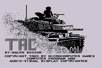 TAC: Tactical Armor Command (Atari 8-bit) screenshot: Title Screen