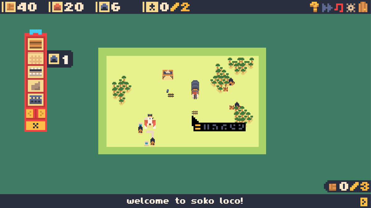 Soko Loco Deluxe (Windows) screenshot: Start of a game