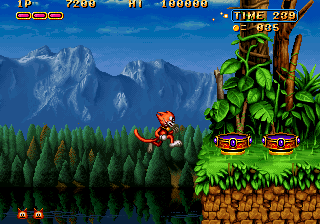 Magical Cat Adventure (Arcade) screenshot: Jumping is pretty easy
