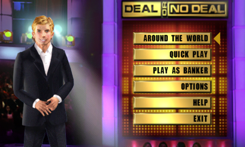 Deal or No Deal: Around the World (Android) screenshot: Main menu