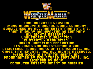 WWF WrestleMania (PlayStation) screenshot: Splash Screen