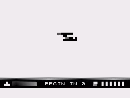Chopper Drop 3000 (ZX81) screenshot: About to begin