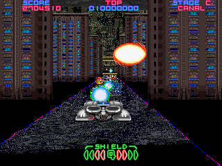 Night Striker (Arcade) screenshot: More enemies to blast