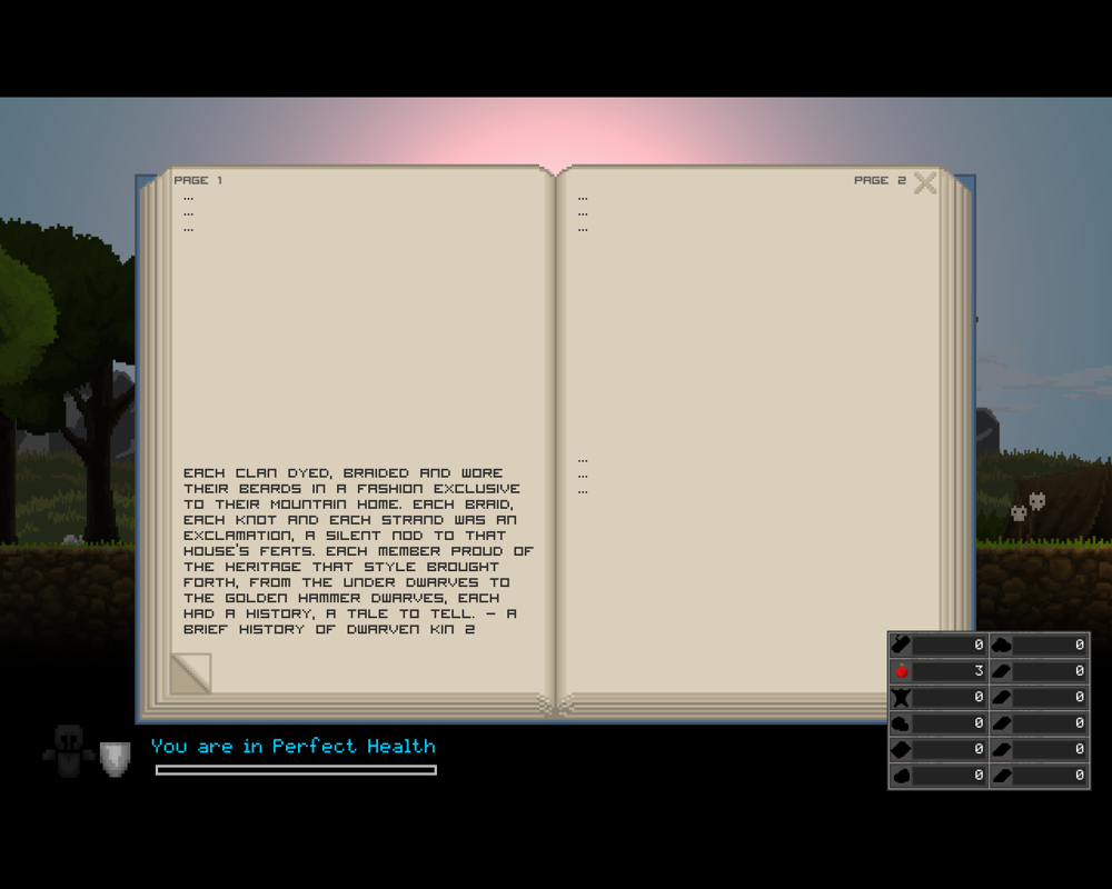 Regions of Ruin (Windows) screenshot: Found a Compendium entry.