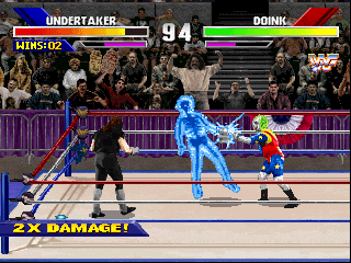 WWF WrestleMania (PlayStation) screenshot: Some electric joke trap
