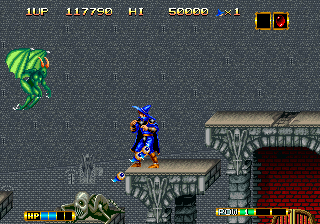 Magician Lord (Neo Geo) screenshot: Stage 4: "Castle of Devils"