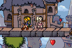Lady Sia (Game Boy Advance) screenshot: Twin sister? Mirror? No, just save point