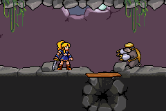 Lady Sia (Game Boy Advance) screenshot: In cave
