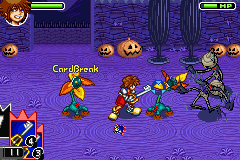 Kingdom Hearts: Chain of Memories (Game Boy Advance) screenshot: Dangerous plants