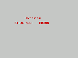 Mazeman (ZX Spectrum) screenshot: Title screen