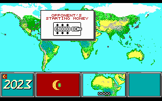 Command H.Q. (DOS) screenshot: Determine the economy settings