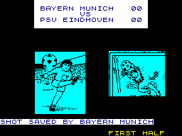 European Superleague (ZX Spectrum) screenshot: Match highlights