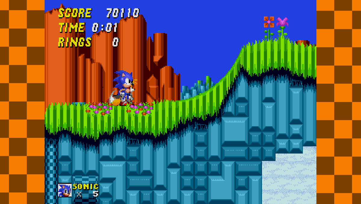 Sonic the Hedgehog 2 (Windows) screenshot: Hill Top Zone