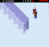 Cool Boarders Pocket (Neo Geo Pocket Color) screenshot: Gameplay: avoid bumping into the walls.