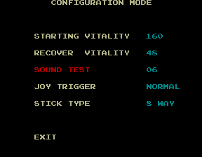 Dragon Buster (Sharp X68000) screenshot: Configuration mode