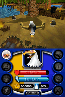 AFL Mascot Manor (Nintendo DS) screenshot: Beating up some rocks.