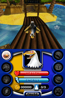 AFL Mascot Manor (Nintendo DS) screenshot: We start out on the dock. I guess Perth has a harbour?
