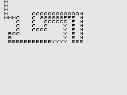 Super Programs 3 (ZX81) screenshot: Character Doodle