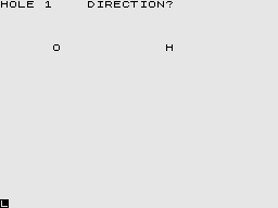 Super Programs 7 (ZX81) screenshot: Golf