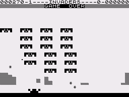Invaders (ZX81) screenshot: Game over