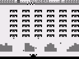 Screenshot of Invaders (ZX81, 1981) - MobyGames