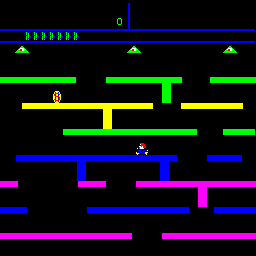 Kaos (Arcade) screenshot: Maze 2 with a coin