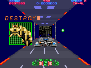 Night Striker (Arcade) screenshot: Next target