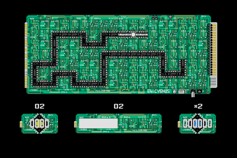 Loopz (Sharp X68000) screenshot: Circuit graphic
