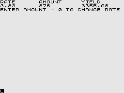 Super Programs 3 (ZX81) screenshot: Currency Conversion