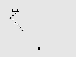 Ten 1K Games (ZX81) screenshot: Crocodile Swamp