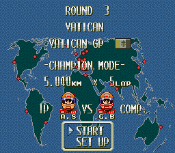 Battle Grand Prix (SNES) screenshot: Round 3.