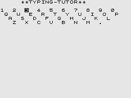 Ten 1K Games (ZX81) screenshot: Typing