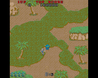 Commando (Amiga) screenshot: Killed in the line of duty