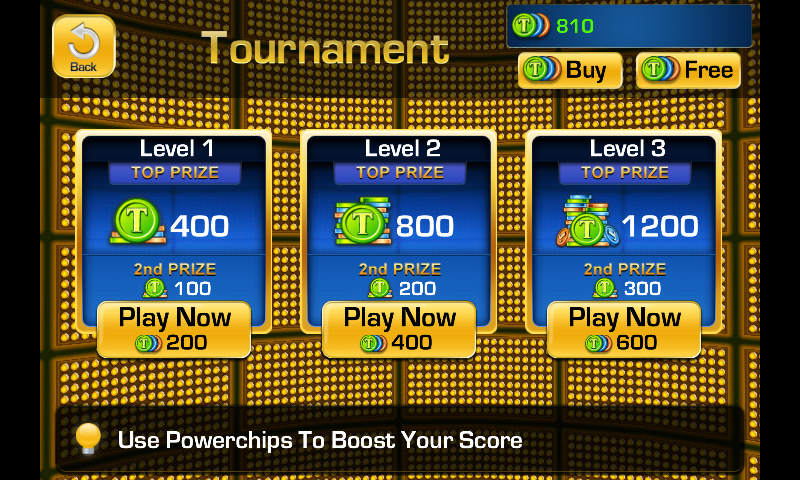 Deal or No Deal (Android) screenshot: Tournament menu