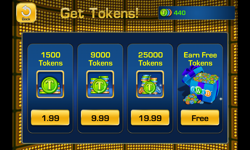 Deal or No Deal (Android) screenshot: Tokens