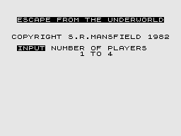 Dungeons of Doom (ZX81) screenshot: Escape from the Underworld