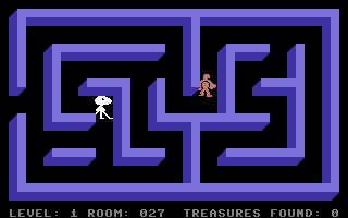 Tyler's Dungeons (Commodore 64) screenshot: Starting out - watch out for the lurk