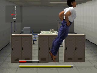 Hakaioh: King of Crusher (PlayStation) screenshot: Level 2. Sissy jumping for no reason at all.