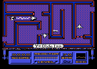 Phantom (Atari 8-bit) screenshot: Level 1 Room 1 laser shoot