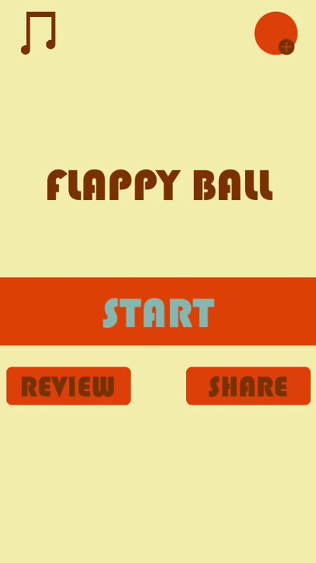 Flappy Ball (Android) screenshot: Main menu