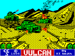 Spectrum Loading Screen Train Screenshot of Vulcan: The Tunisian Campaign (ZX Spectrum, 1986) - MobyGames