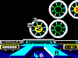 πr² (ZX Spectrum) screenshot: Being chased