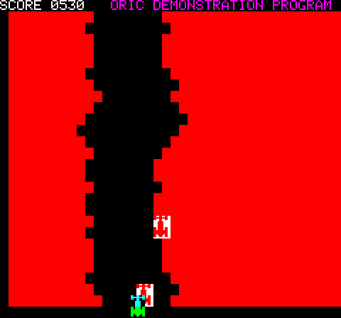 Welcome To Oric Atmos (Oric) screenshot: It's a crash!