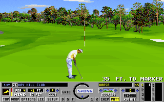 Links: Championship Course - Bay Hill Club & Lodge (DOS) screenshot: Putting the ball into the hole