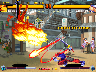 Asura Buster: Eternal Warriors (Arcade) screenshot: Two more fighters