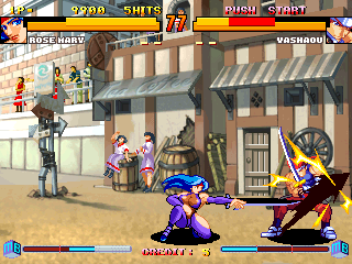 Asura Buster: Eternal Warriors (Arcade) screenshot: Low hit