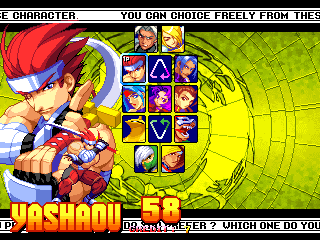 Asura Buster: Eternal Warriors (Arcade) screenshot: Choose your fighter