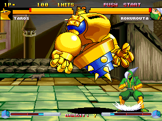 Asura Buster: Eternal Warriors (Arcade) screenshot: Jump attack